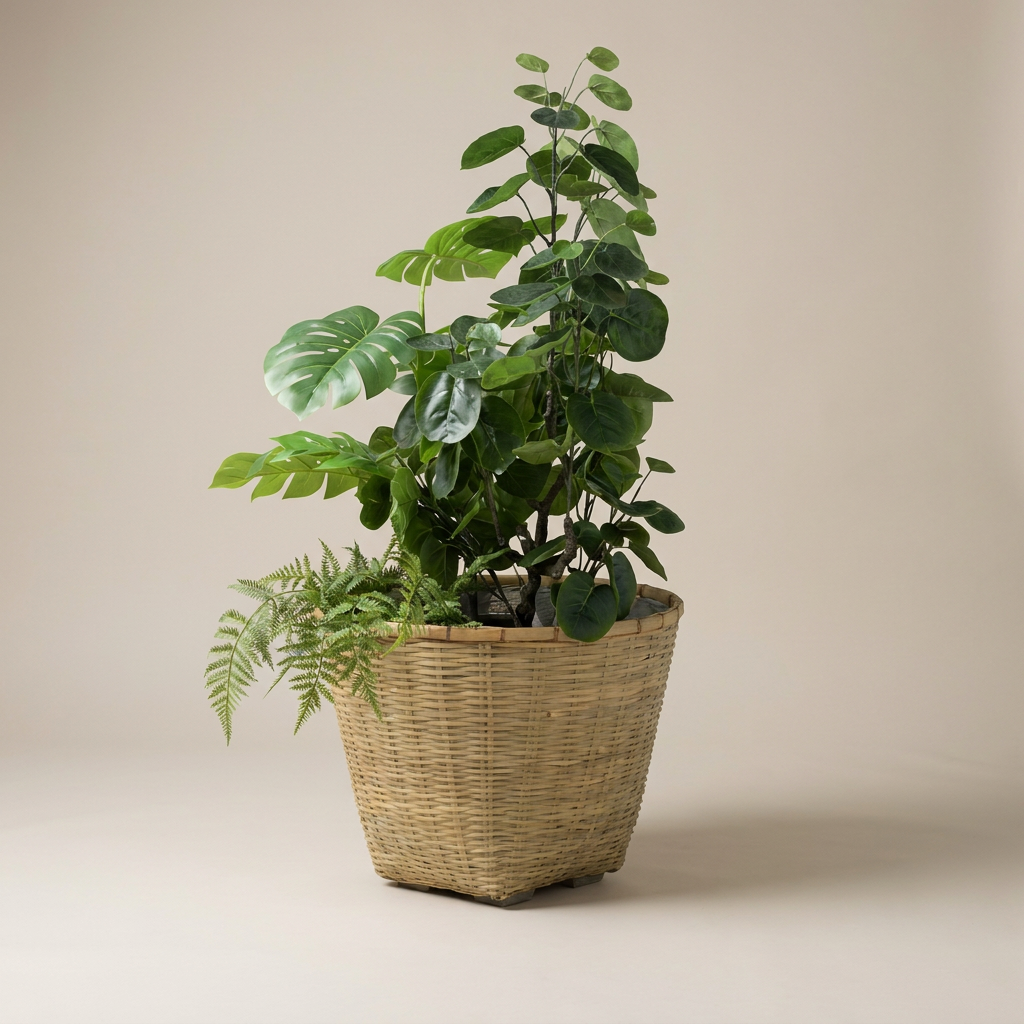 Woven Bamboo Plant Pot
