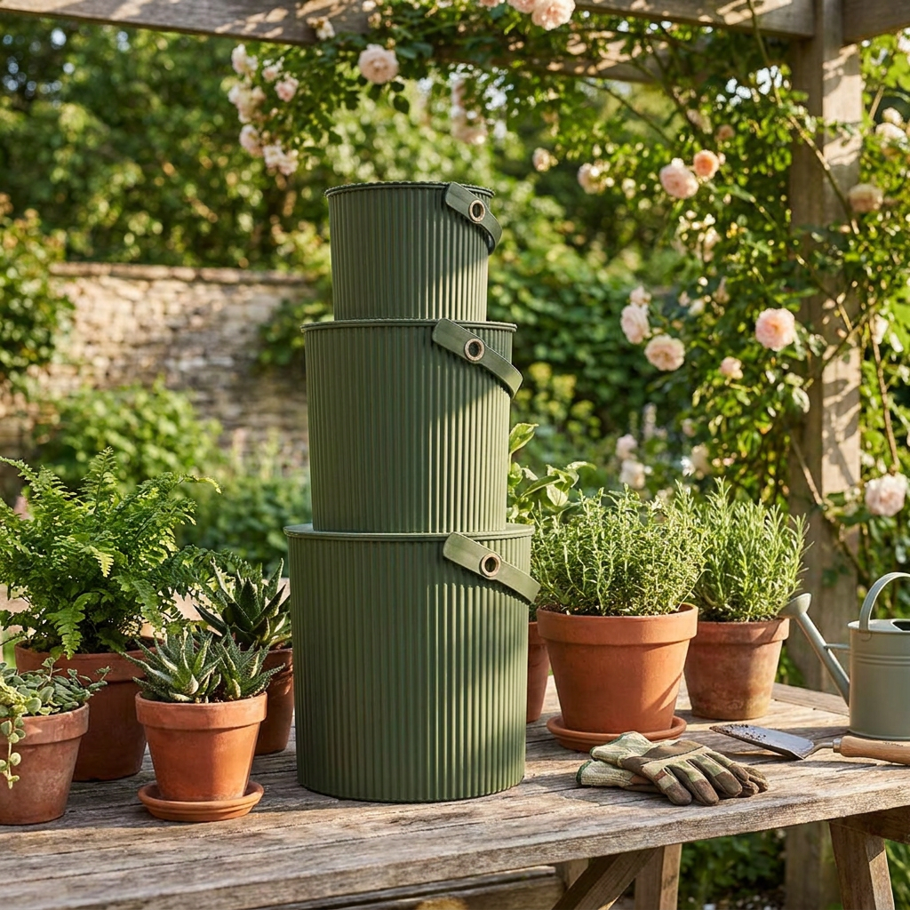 Multi-Purpose Garden Storage Bucket with Lid