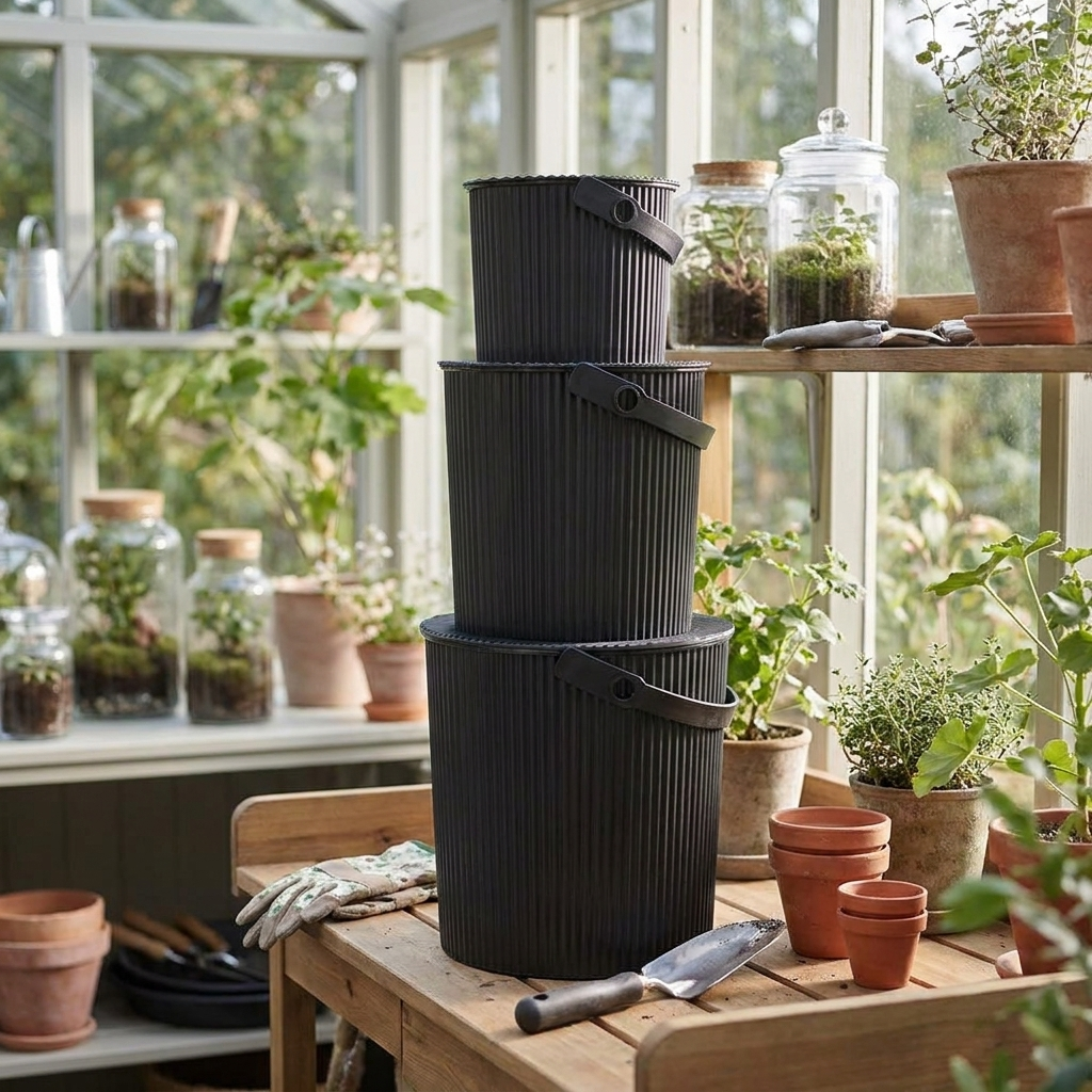 Multi-Purpose Garden Storage Bucket with Lid