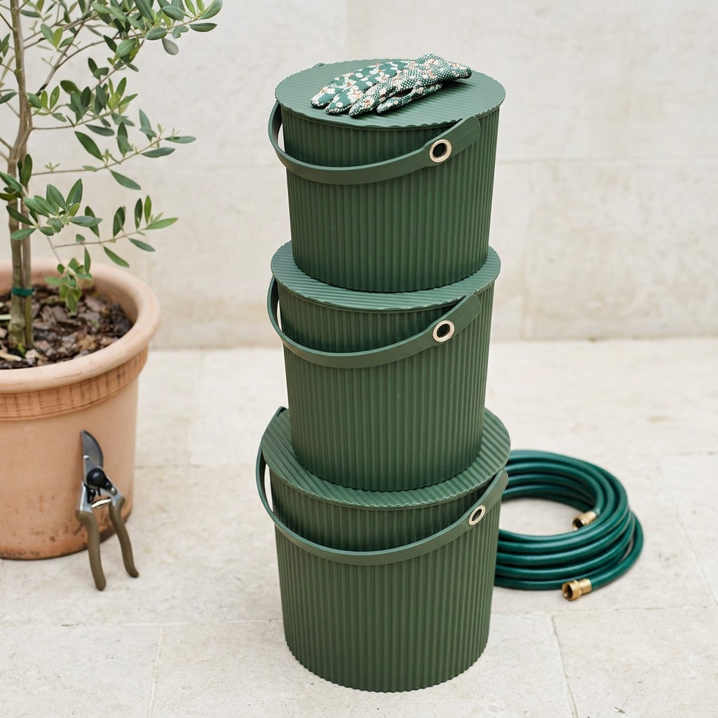 Multi-Purpose Garden Storage Bucket with Lid