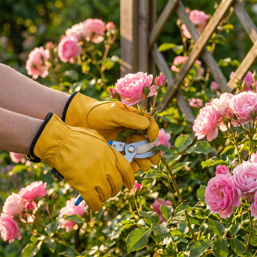 Heavy-Duty Leather Gardening Gloves