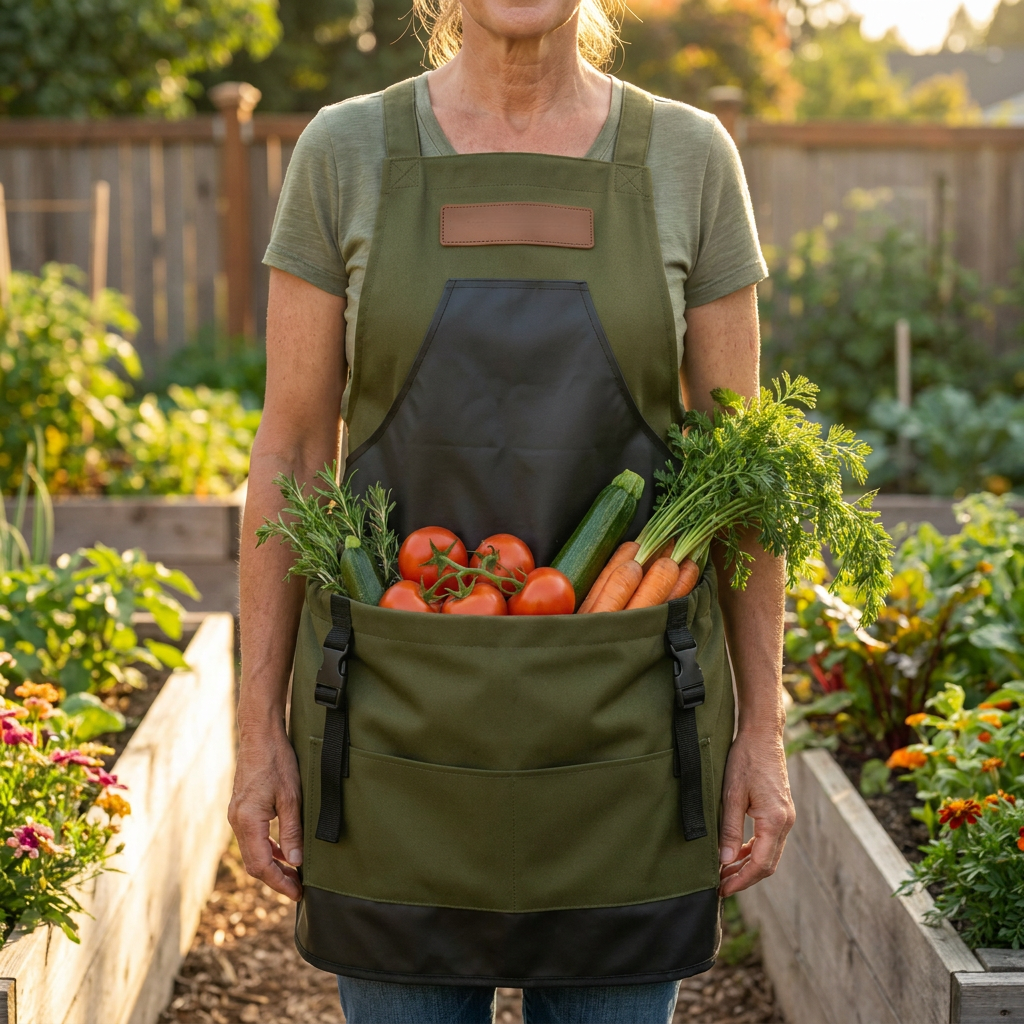 Garden Harvest Carrier with Quick-Release Collection System