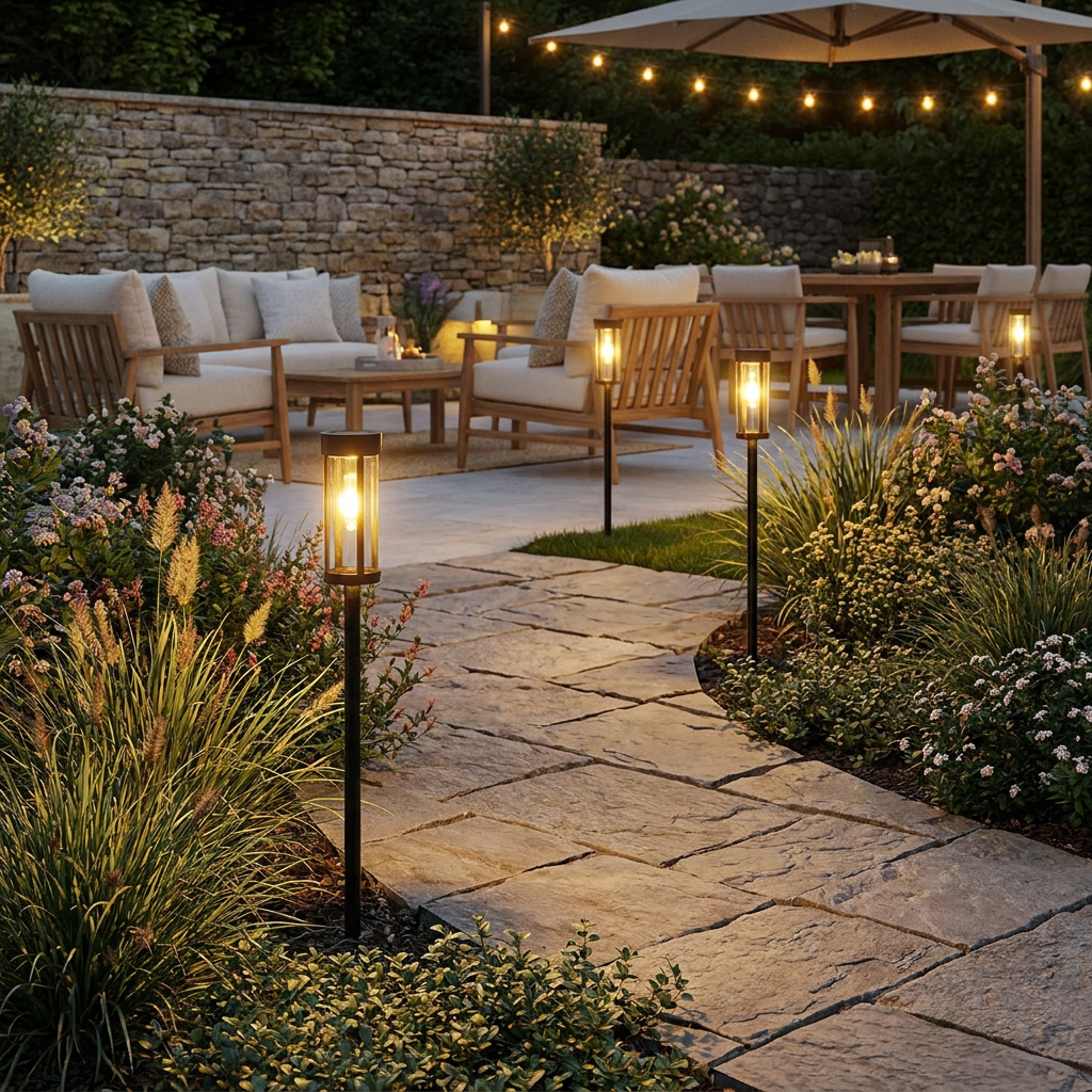 Solar LED Garden Path Lights (Set of 2)