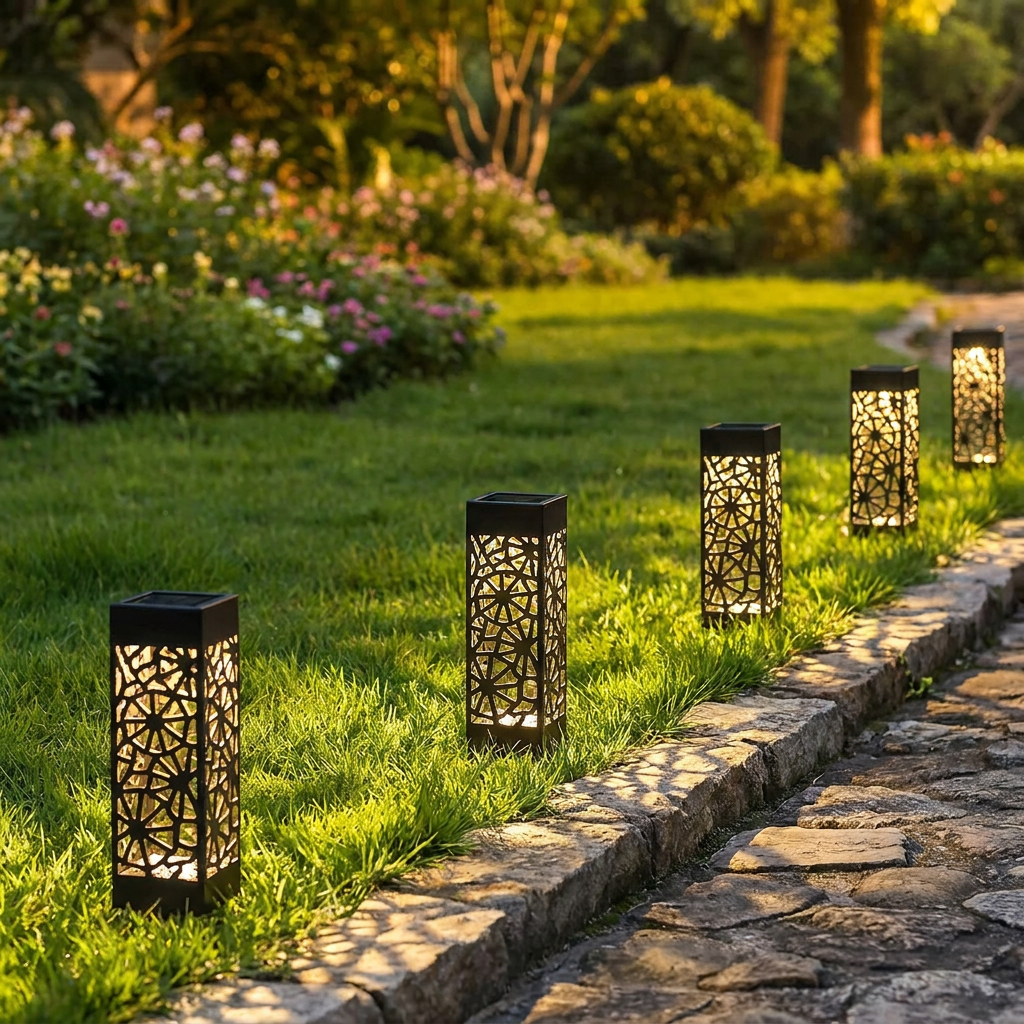 Solar LED Garden Lantern Stake Light