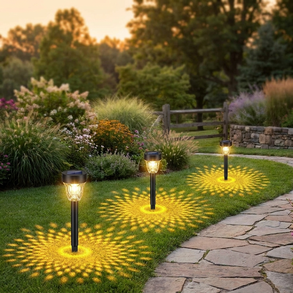 Solar LED Garden Path Lights (Set of 4)
