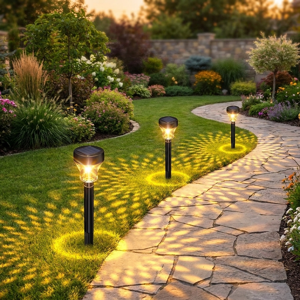 Solar LED Garden Path Lights (Set of 4)