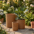 Handwoven Rattan Indoor Planter