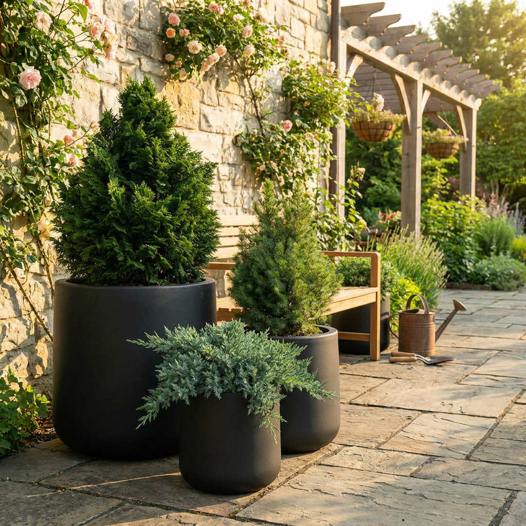 Modern Fibreglass Cylinder Planter