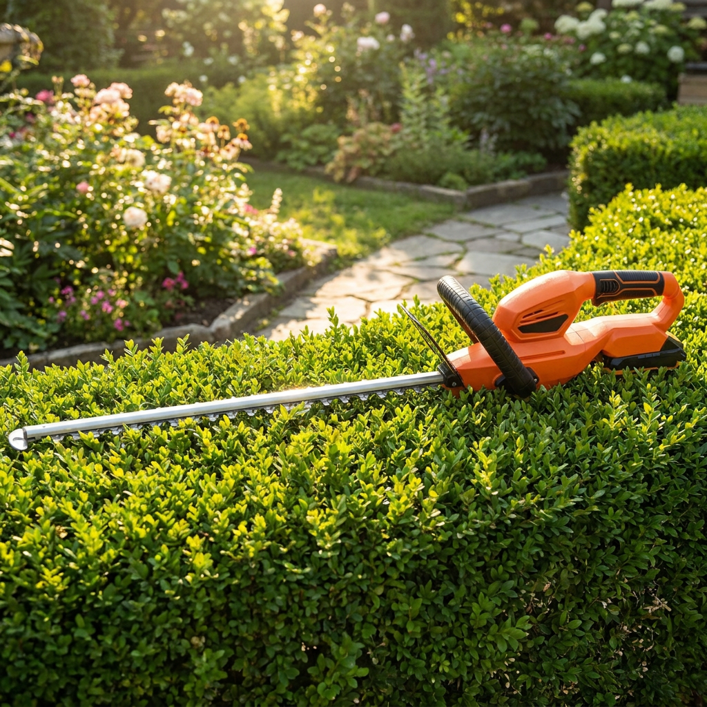 18V Cordless Hedge Trimmer with Battery & Charger