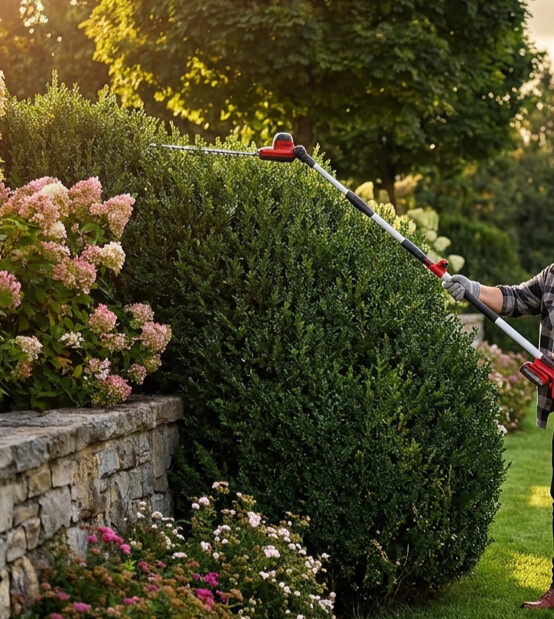 18V Cordless 2-in-1 Pole Hedge Trimmer & Pole Pruner