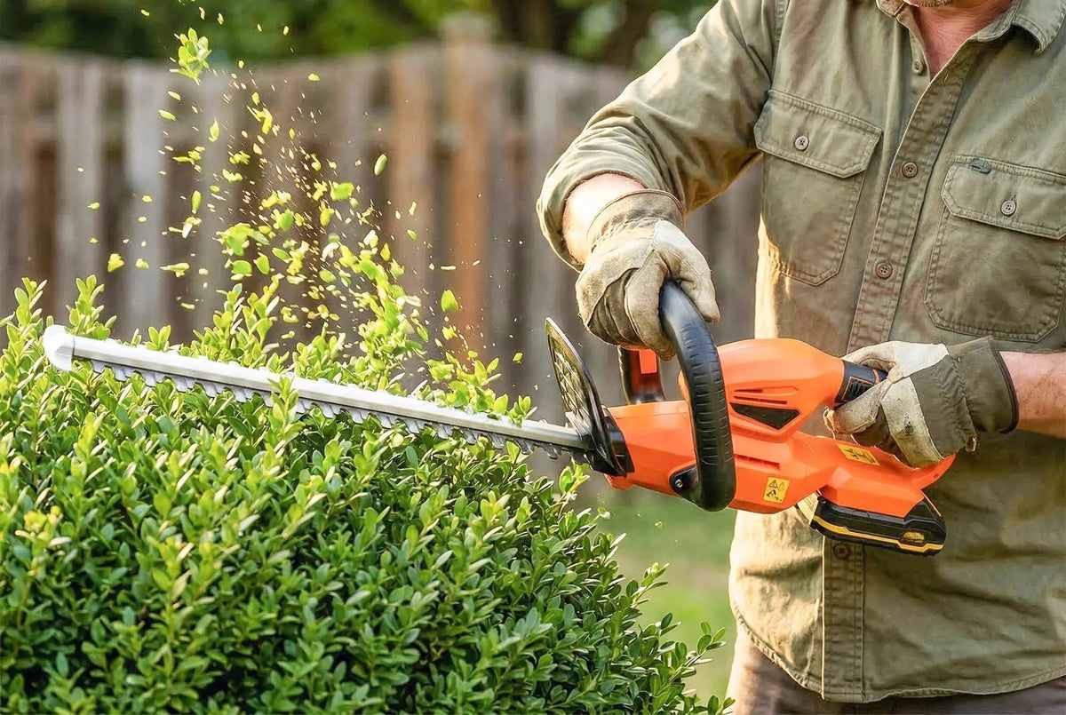 18V Cordless Hedge Trimmer with Battery & Charger